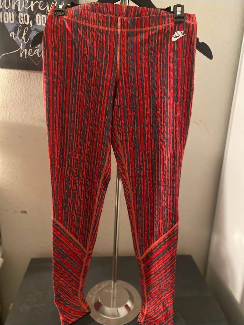 Nike wondering Red Patterned Performance Pants